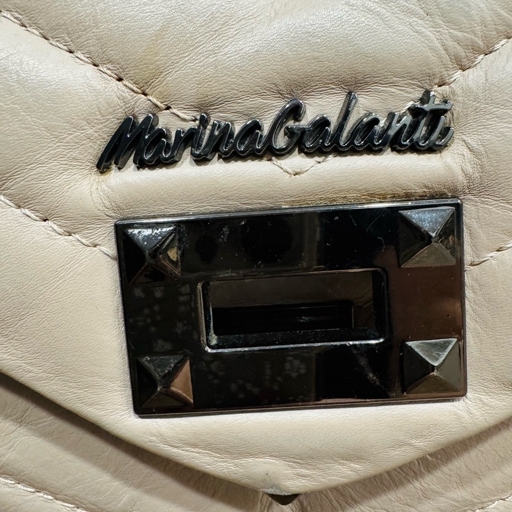 Vince Camuto Beige Leather Handbag